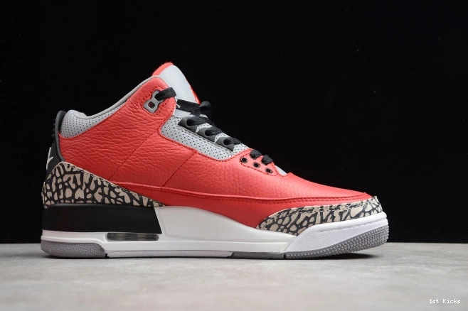 1st Kicks Shoes Air Cement 3 Red Jordan CK5692-600 0812